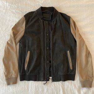 RARE ALL SAINTS Suede Bomber Jacket